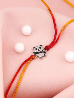GIVA - Sterling Silver Panda Multi-Color Rakhi for Kids