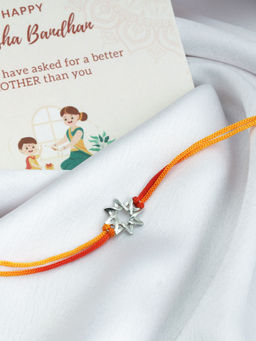 GIVA - Sterling Silver Sparkle Rakhi Silver
