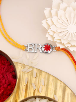 GIVA - Sterling Silver Bro With Spark Sun Multi-Color Rakhi