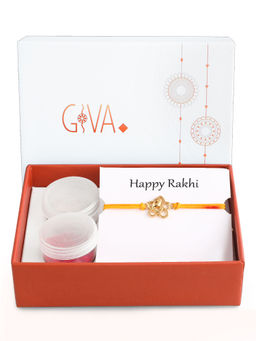GIVA - Sterling Silver Ganesh Golden Rakhi