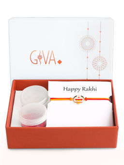 GIVA - Sterling Silver Doraemon Multi-Color Rakhi For Kids