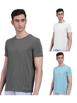 FREECULTR - Mens Bamboo Undershirt Anti Microbial Lounge Wear T-shirt (Pack of 3)