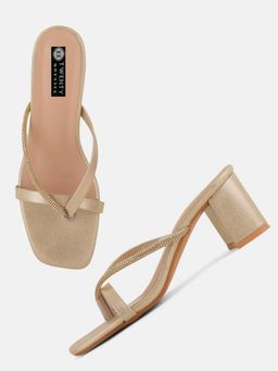 Twenty Dresses by Nykaa Fashion - Womens Gold Party Heels