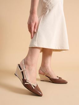 Twenty Dresses by Nykaa Fashion - Womens Beige Party Wedge Heels