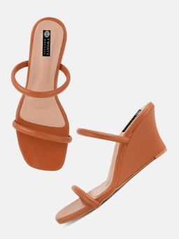 Twenty Dresses by Nykaa Fashion - Womens Tan Party Wedge Heels