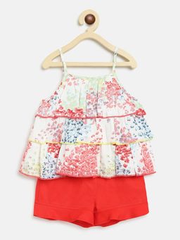 Nautinati - Girls Multi-Color Top with Shorts (Set of 2)