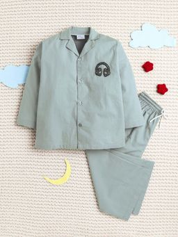 Little Clothings - Grey Chillwave Headphones Patch Co-Ord Set
