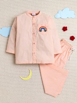 Little Clothings - Peach Rainbow Magic Patch Co-Ord Set