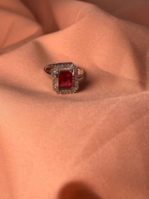Niska Red Doozie American Diamond Adjustable Ring