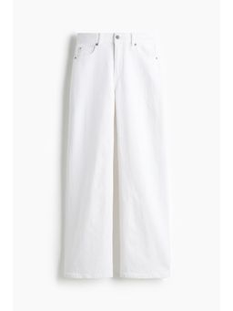 H&M - Women White Wide High Jeans