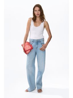 H&M - Women Blue Wide High Waist Jeans
