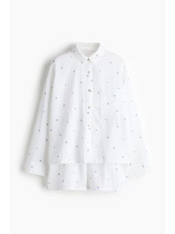 H&M - Women White Pyjama Shirt And Shorts