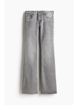 H&M - Women Grey Fla Low Jeans