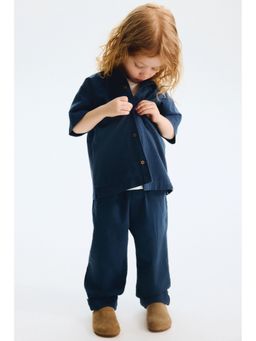 H&M - Boys Blue Cotton Seersucker Trousers