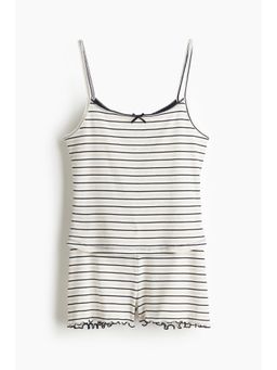 H&M - Women White 2-Piece Ribbed Jersey