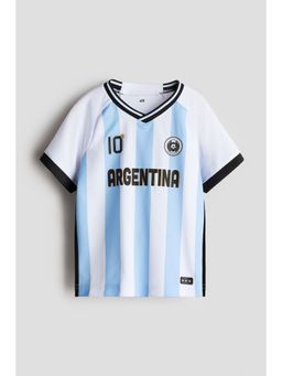 H&M - Girls Blue Printed Football Shirt