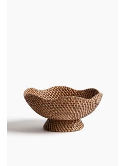 H&M - Beige Footed Rattan Bowl