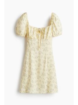 H&M - Women Yellow Puff-Sleeved Dress