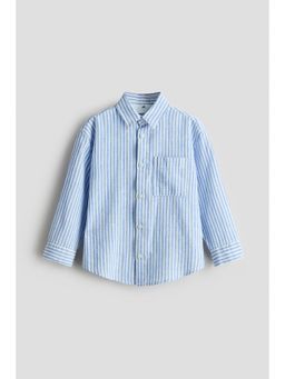 H&M - Boys Blue Linen-Blend Shirt