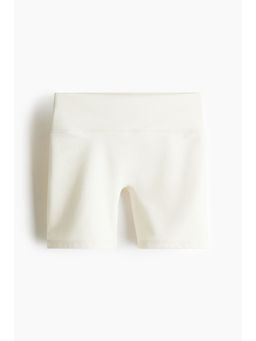 H&M MOVE - Girls White Cycling Shorts With Softmove