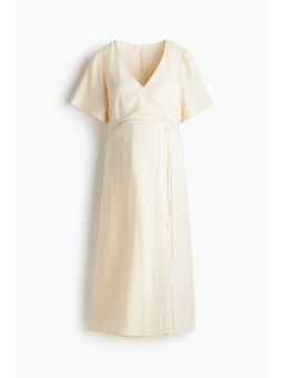 H&M - Women Beige Mama Nursing Wrap Dress