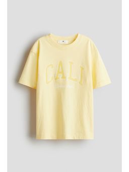 H&M - Boys Yellow Printed Cotton T-Shirt