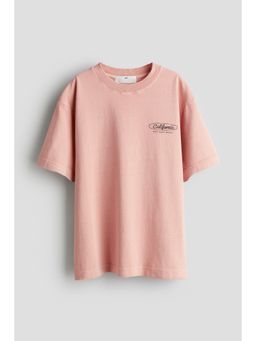 H&M - Boys Pink Printed Cotton T-Shirt