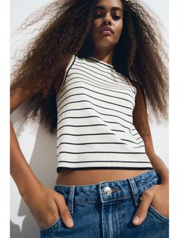H&M - Women White Fine-Knit Sweater Vest
