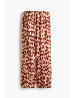 H&M - Women Pink Straight Drawstring Trousers