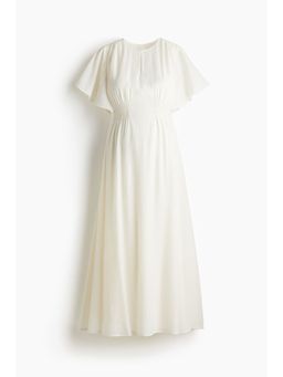 H&M - Women White Mama Long Crinkled Dress