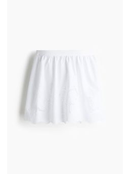 H&M - Women White Broderie Anglaise Skirt