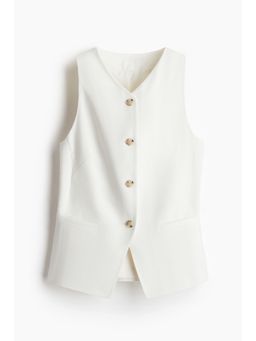 H&M - Women White Long Waistcoat