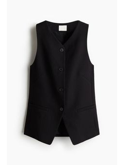 H&M - Women Black Long Waistcoat