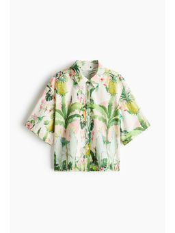 H&M - Women Multi-Color Patterned Cotton Shirt