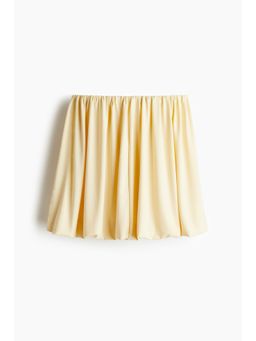 H&M - Women Yellow Bubble-Hem Mini Skirt