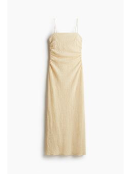 H&M - Women Yellow Textu Strappy Dress
