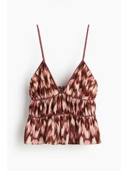 H&M - Women Brown Braid-Detail Strappy Top