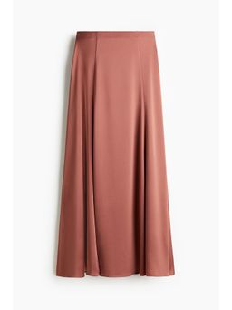 H&M - Women Orange Satin Maxi Skirt