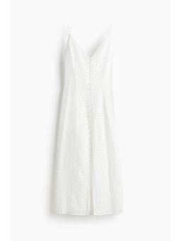 H&M - Women White Broderie Anglaise Strappy Dress