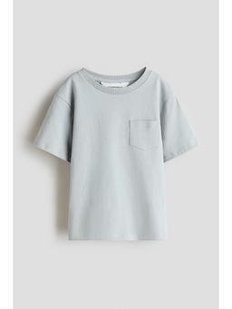 H&M - Boys Grey Loose-Fit Cotton T-Shirt