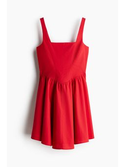 H&M - Women Red Fla-Skirt Dress