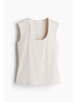 H&M - Women Beige Microfibre Vest Top