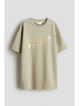 H&M - Boys Beige Print-Motif T-Shirt