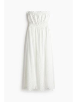 H&M - Women White Cotton Bandeau Dress