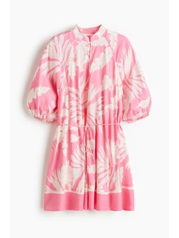 H&M - Women Pink Tie-Belt Dress