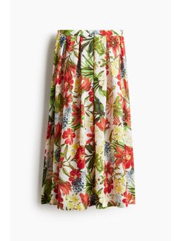 H&M - Women White Pleated Skirt