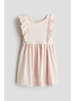 H&M - Girls Orange Frill-Trimmed Cotton Dress