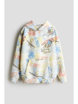 H&M - Boys Blue Printed Hoodie