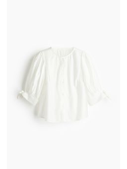 H&M - Women White Puff-Sleeved Blouse