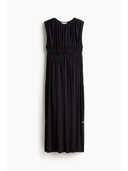 H&M - Women Black Draped Drawstring Dress